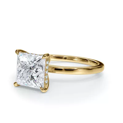 Bellora Hidden Halo Lab Engagement Ring