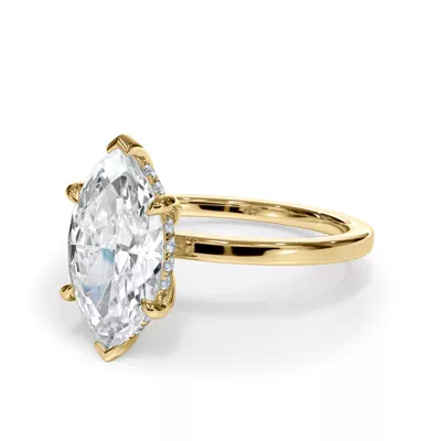 Bellora Hidden Halo Lab Engagement Ring