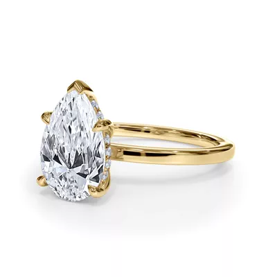 Bellora Hidden Halo Lab Engagement Ring