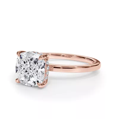 Bellora Hidden Halo Lab Engagement Ring
