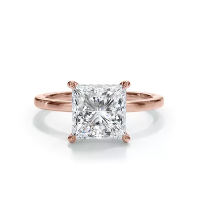 Bellora Hidden Halo Lab Engagement Ring