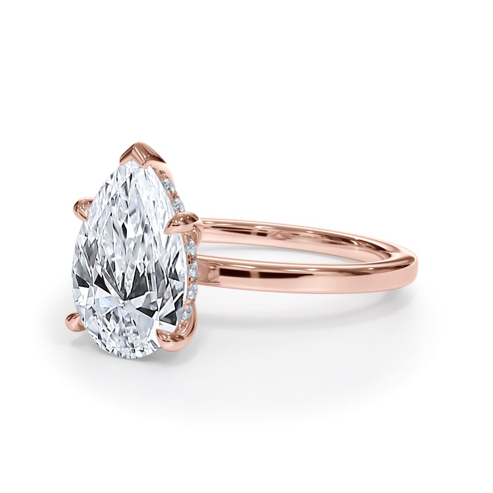 Bellora Hidden Halo Lab Engagement Ring