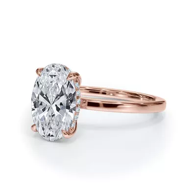 Bellora Hidden Halo Lab Engagement Ring