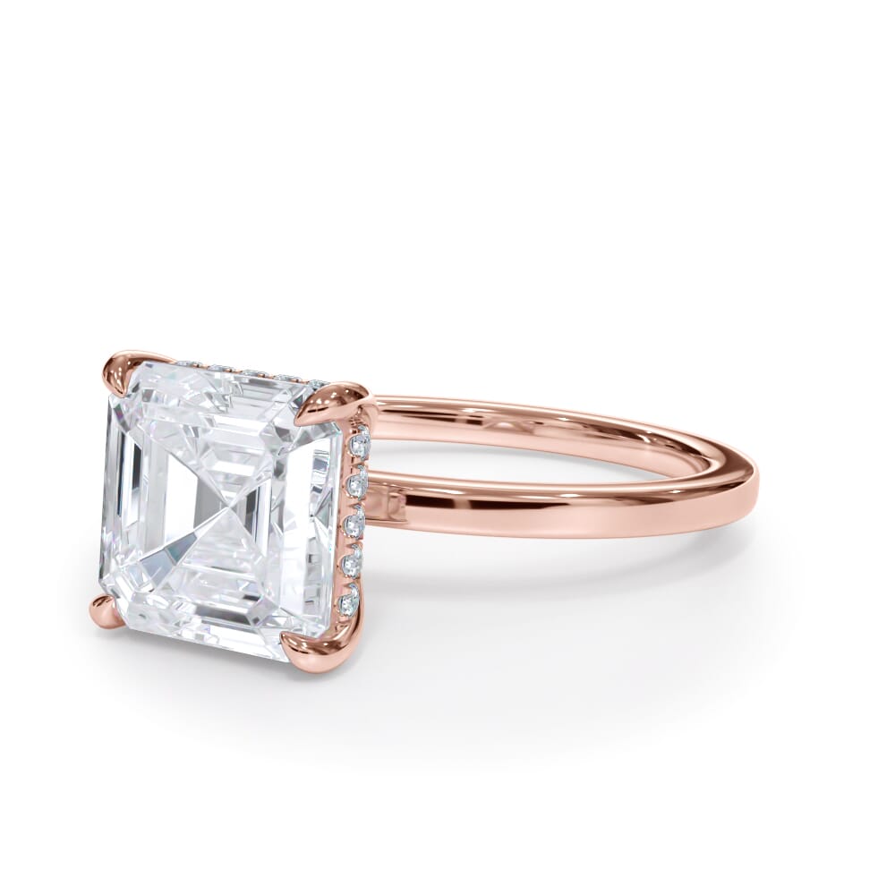 Bellora Hidden Halo Lab Engagement Ring