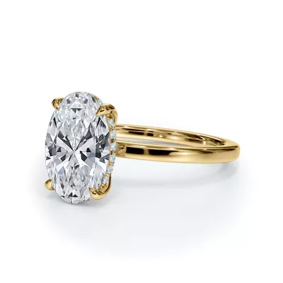 Bellora Hidden Halo Lab Engagement Ring