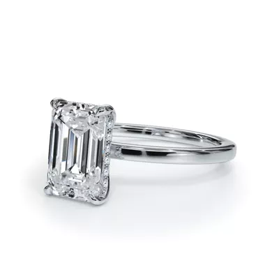 Bellora Hidden Halo Lab Engagement Ring