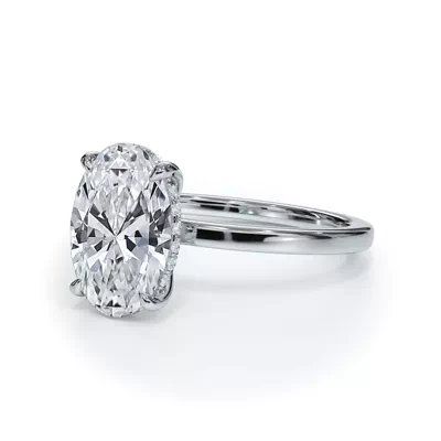 Bellora Hidden Halo Lab Engagement Ring