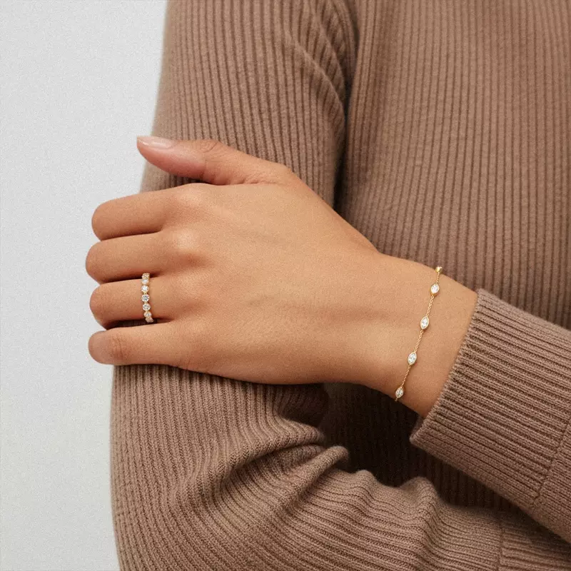 18K Rose Gold Round Shared-Prong Lab Diamond Eternity Band (1.70ct. tw.)