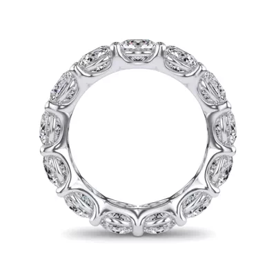 Curved Gallery Round Lab Diamond Eternity Ring (6.50ct. tw.)