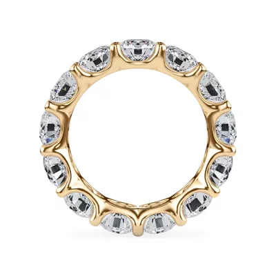 Curved Gallery Round Lab Diamond Eternity Ring (6.50ct. tw.)