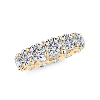 Curved Gallery Round Lab Diamond Eternity Ring (6.50ct. tw.)