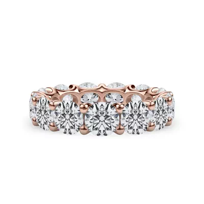 Curved Gallery Round Diamond Eternity Ring (6.50ct. tw.)