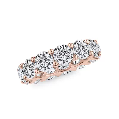 Curved Gallery Round Diamond Eternity Ring (6.50ct. tw.)