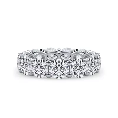 Curved Gallery Round Diamond Eternity Ring (6.50ct. tw.)
