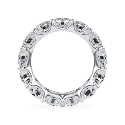 Curved Gallery Round Diamond Eternity Ring (6.50ct. tw.)