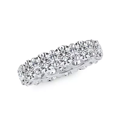 Curved Gallery Round Diamond Eternity Ring (6.50ct. tw.)