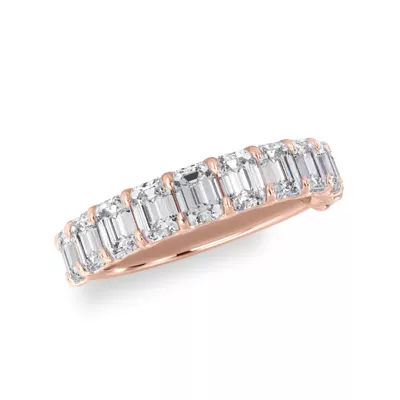 Emerald-Cut Lab Diamond Scalloped Band (2.00 ct. tw.)