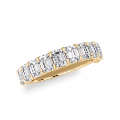 Emerald-Cut Lab Diamond Scalloped Band (2.00 ct. tw.)