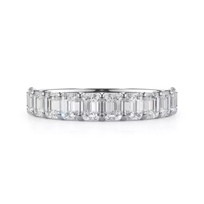 Emerald-Cut Lab Diamond Scalloped Band (1.50 ct. tw.)