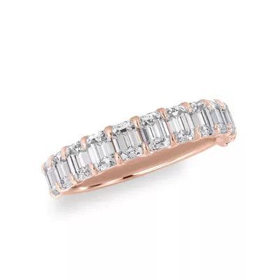 Emerald-Cut Lab Diamond Scalloped Band (1.80 ct. tw.)