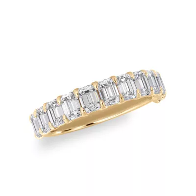 Emerald-Cut Lab Diamond Scalloped Band (1.80 ct. tw.)