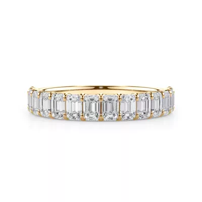 Emerald-Cut Lab Diamond Scalloped Band (1.40 ct. tw.)