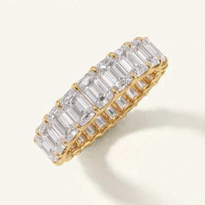 U-Prong Emerald-Cut Lab Diamond Eternity Band (4.00ct. tw.)