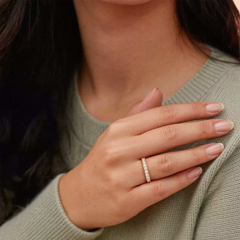 18K Rose Gold Shared Prong Lab Eternity Band (2.00ct. tw.)