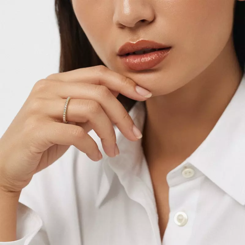 18K Rose Gold Classic Lab Eternity Band (.75ct. tw.)