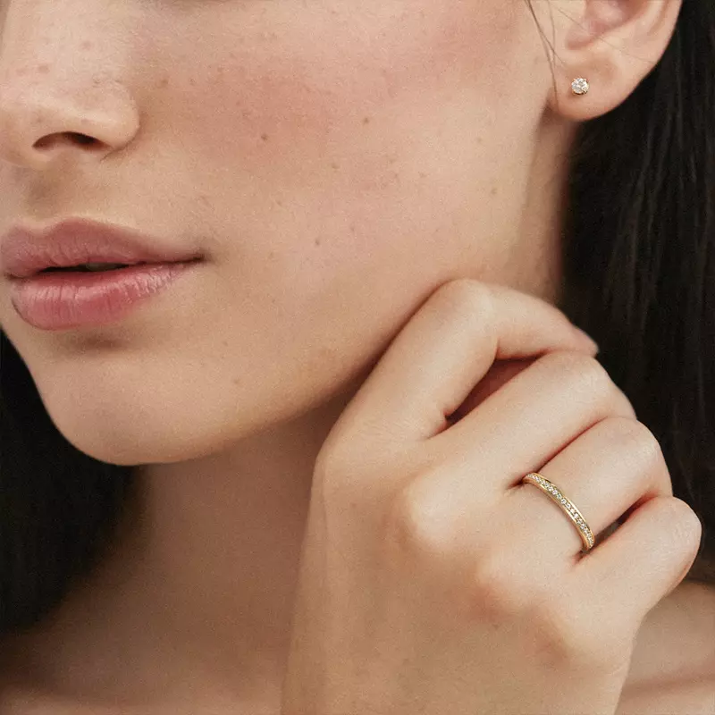 14K Rose Gold Channel-Set Lab Eternity Band (.33ct. tw.)