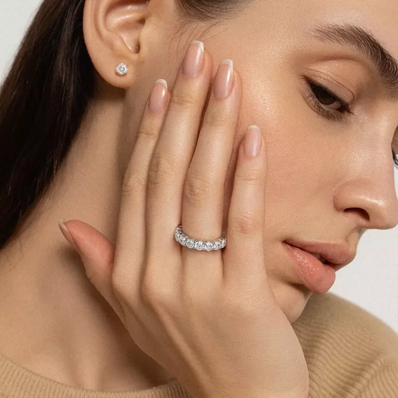 18K Yellow Gold Sculpted Lab Diamond Eternity Ring (4.00ct. tw.)