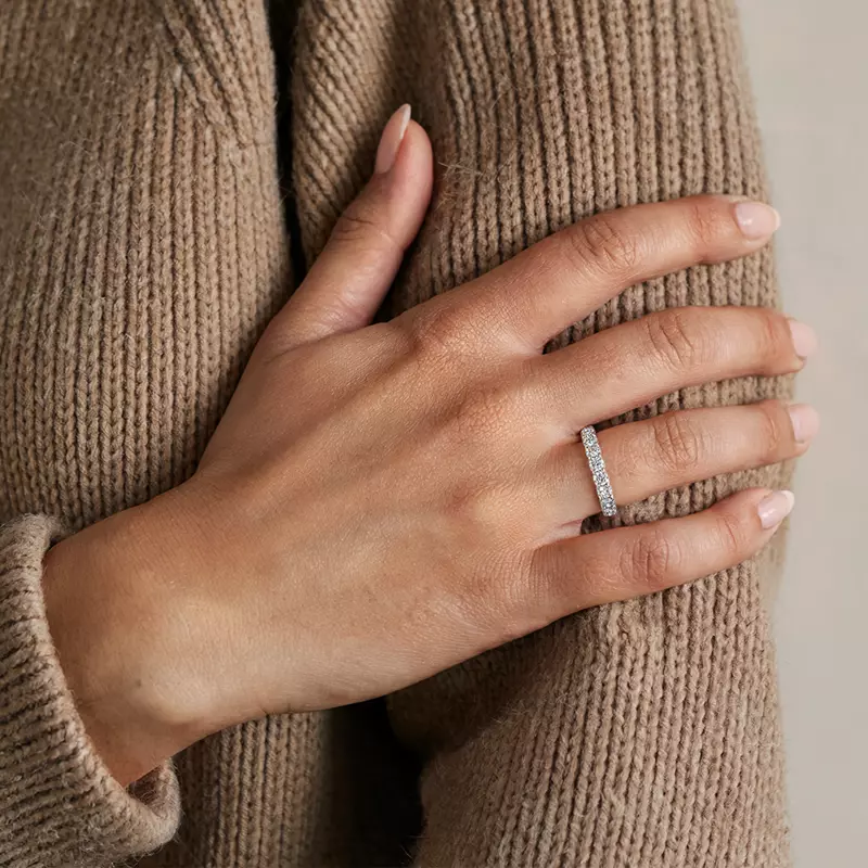 14K Rose Gold Unity Prong Eternity Band (3.00ct. tw.)