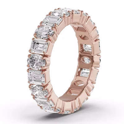 Oval and Emerald-Cut Lab Diamond Eternity Band (4.5ct tw)