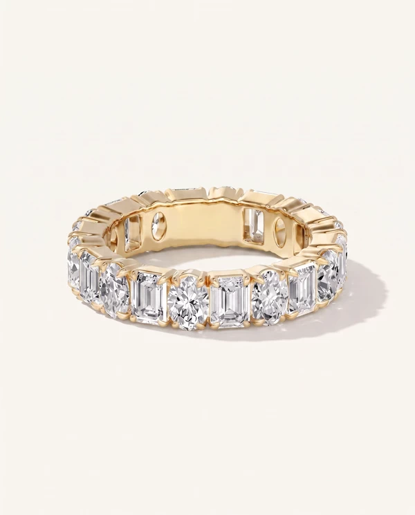 Women’s Wedding Ring Oval and Emerald-Cut Lab Diamond Eternity Band (4.5ct tw)