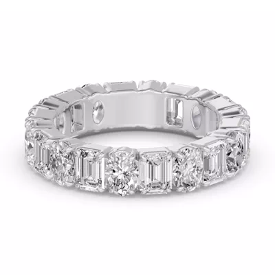 Oval and Emerald-Cut Lab Diamond Eternity Band (4.5ct tw)