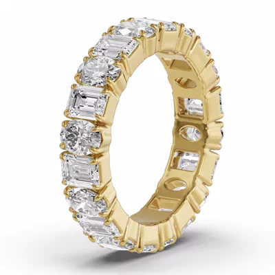 Oval and Emerald-Cut Lab Diamond Eternity Band (4.5ct tw)