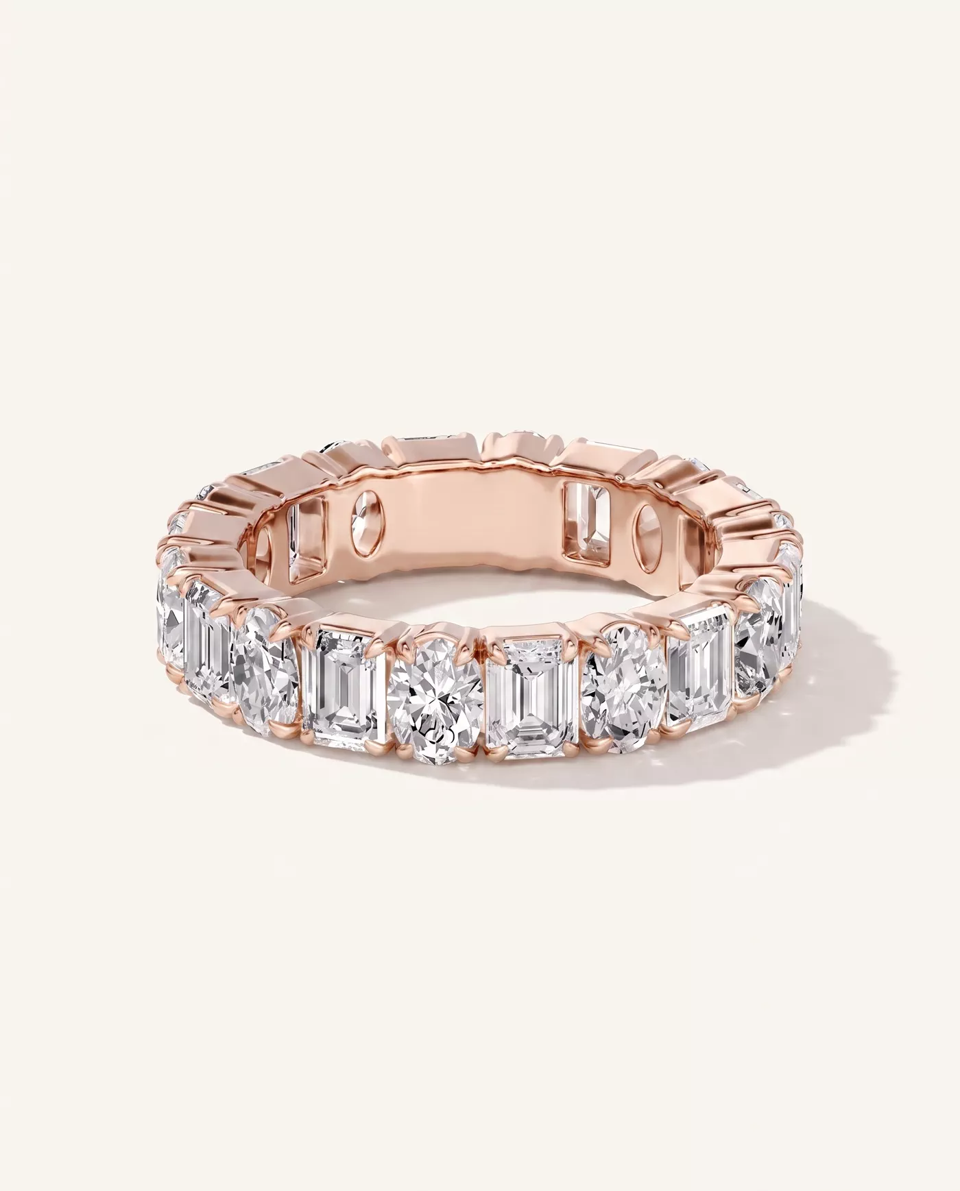 Oval and Emerald-Cut Diamond Eternity Band (4.5ct tw)