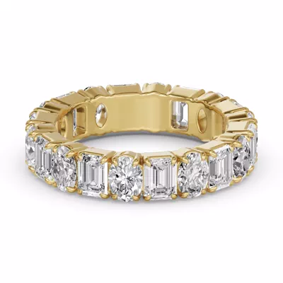 Oval and Emerald-Cut Diamond Eternity Band (4.5ct tw)