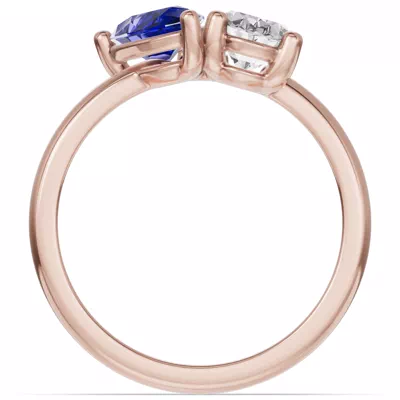 Toi Et Moi Oval Lab Diamond & Pear Sapphire Ring (2.00 ct. tw.)