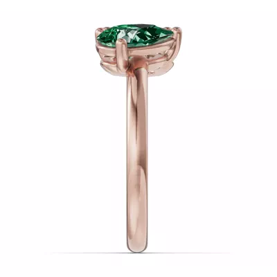 Toi Et Moi Oval Lab Diamond & Pear Emerald Ring (2.00 ct. tw.)