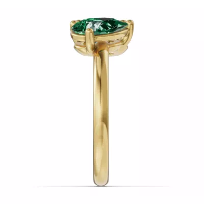 Toi Et Moi Oval Lab Diamond & Pear Emerald Ring (2.00 ct. tw.)