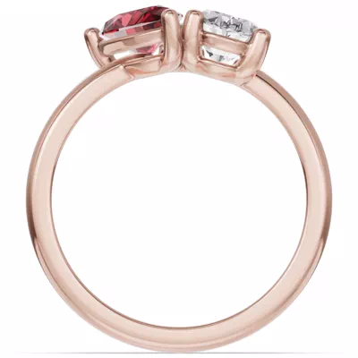 Toi Et Moi Oval Lab Diamond & Pear Ruby Ring (2.00 ct. tw.)