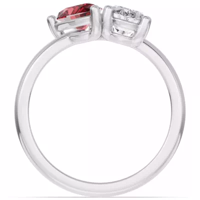 Toi Et Moi Oval Lab Diamond & Pear Ruby Ring (2.00 ct. tw.)