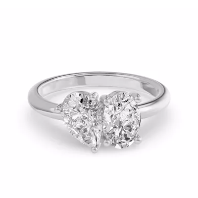 Toi Et Moi Oval & Pear Lab Diamond Ring (2.00 ct. tw.)