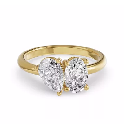 Toi Et Moi Oval & Pear Lab Diamond Ring (2.00 ct. tw.)