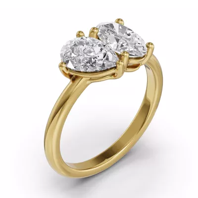 Toi Et Moi Oval & Pear Lab Diamond Ring (2.00 ct. tw.)