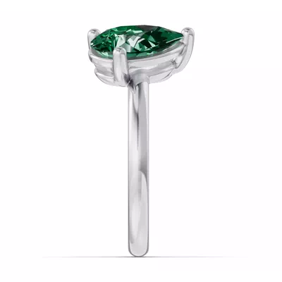 Toi Et Moi Oval Lab Diamond & Pear Emerald Ring (3.00 ct. tw.)