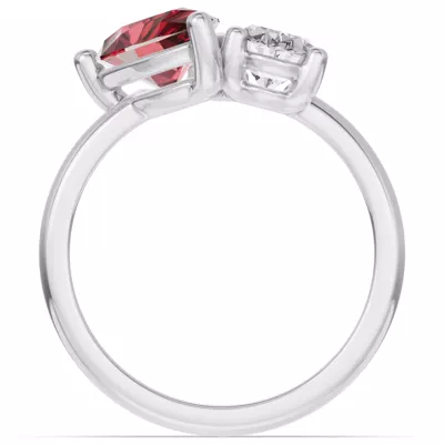 Toi Et Moi Oval Lab Diamond & Pear Ruby Ring (3.00 ct. tw.)