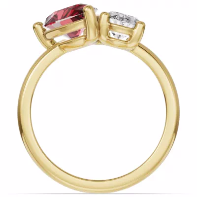 Toi Et Moi Oval Lab Diamond & Pear Ruby Ring (3.00 ct. tw.)