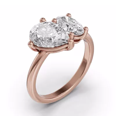 Toi Et Moi Oval & Pear Lab Diamond Ring (3.00 ct. tw.)